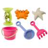 Sand Toy Set, Bucket, Grinder, Strainer, Pastel Molds