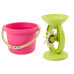 Sand Toy Set, Bucket, Grinder, Strainer, Pastel Molds