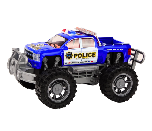 Police Car Pickup Blue Off-Road Police Vehicle