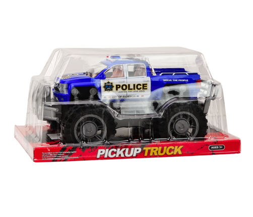 Police Car Pickup Blue Off-Road Police Vehicle