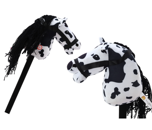 Plush Horse Head On A Stick Hobby Horse Long-haired Horse White sounds