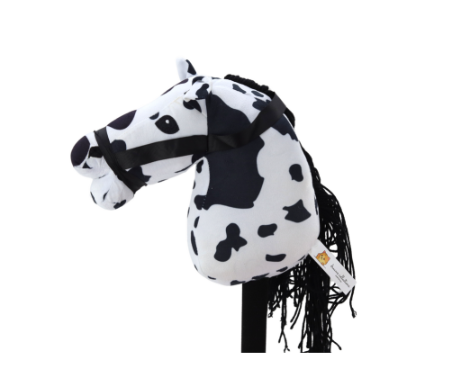 Plush Horse Head On A Stick Hobby Horse Long-haired Horse White sounds