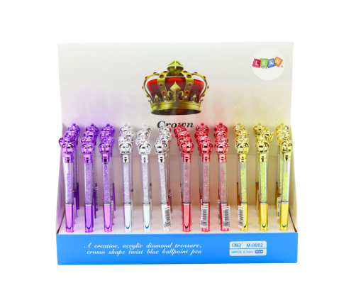 Crown Ballpoint Pen Diamonds Blue Refill 0.7mm Mix