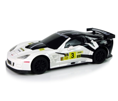 Sports Car R/C 1:24 Corvette C6.R White 2.4 G Lights