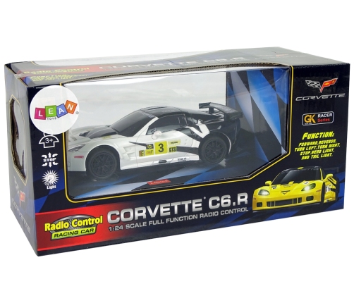 Sports Car R/C 1:24 Corvette C6.R White 2.4 G Lights