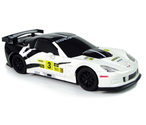 Sports Car R/C 1:24 Corvette C6.R White 2.4 G Lights