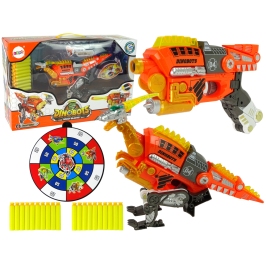 Dinobots 2 in 1 Dinosaur Shotgun Orange Velociraptor Shield