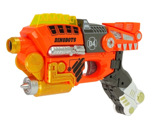 Dinobots 2 in 1 Dinosaur Shotgun Orange Velociraptor Shield