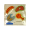 Wooden Set Of Fish Meat Dishes For Slicing