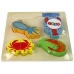 Wooden Set Of Fish Meat Dishes For Slicing