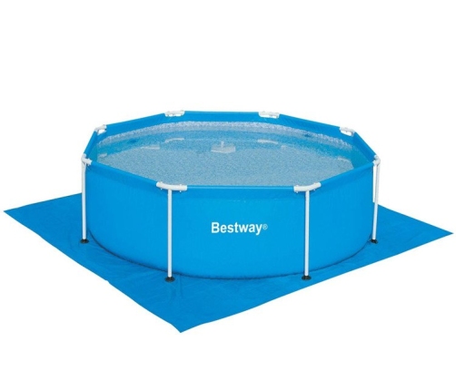 Protective mat under the Bestway 58001 swimming pool