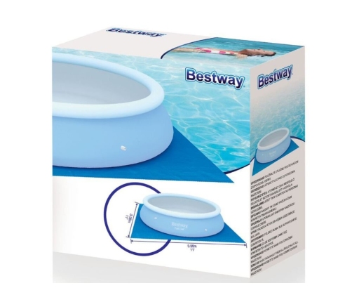 Protective mat under the Bestway 58001 swimming pool