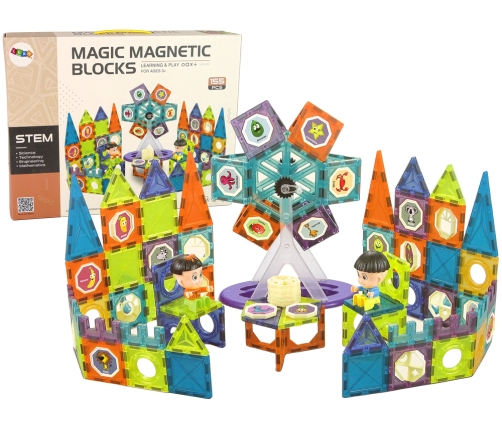 3D Magnetic Building Blocks Ferris Wheel 155 pieces