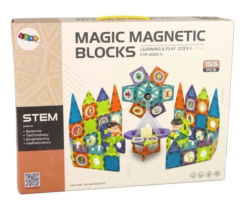 3D Magnetic Building Blocks Ferris Wheel 155 pieces