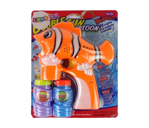 Orange Fish Soap Bubble Machine