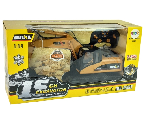 Yellow Crawler RC Excavator 1:14 Remote Controlled