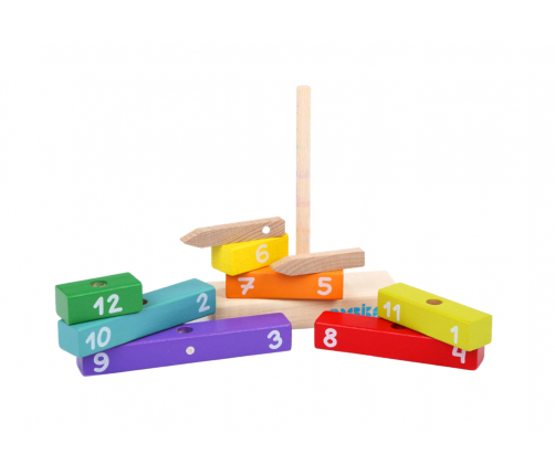 Wooden Clock Colour Sorter Learning Time Puzzle Moving hands 14354