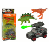 Dinosaurs Figures Set Car Rocket Green