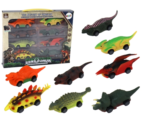 Set of springs, Dinosaurs, Colorful cars, 8 pieces