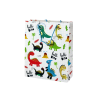 White Checkered Paper Gift Bag Dinosaurs 32 cm x 26 cm x 10 cm