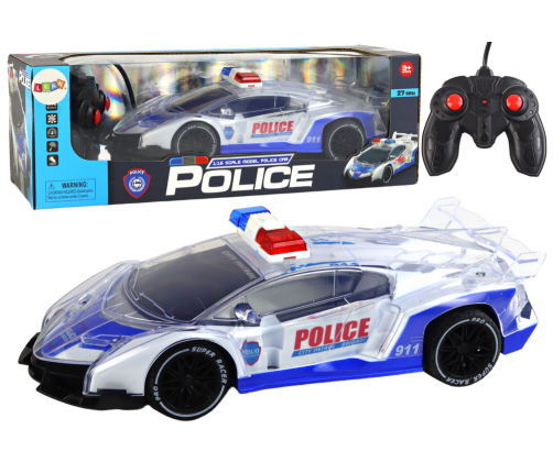 Police Sports Car Remote Controlled RC Scale 1:16 Lights