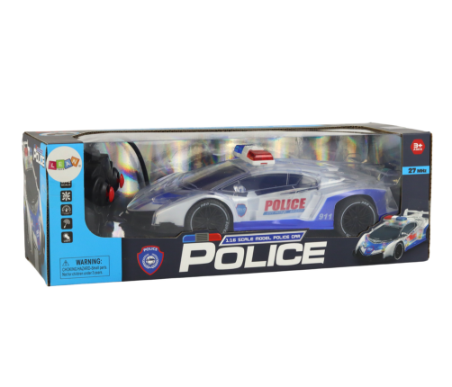 Police Sports Car Remote Controlled RC Scale 1:16 Lights