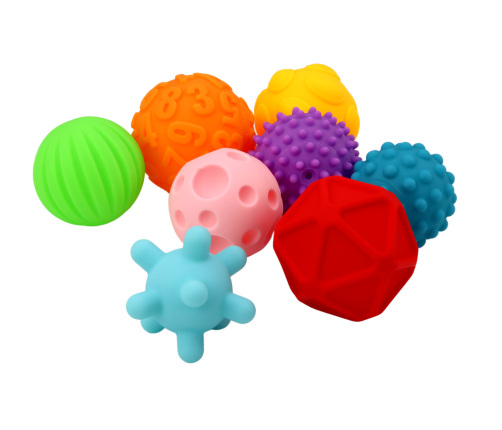 Set of Sensory Balls Various Textures 8 Colorful Pieces