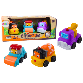 Construction Vehicle Set for Toddlers Rubber Soft