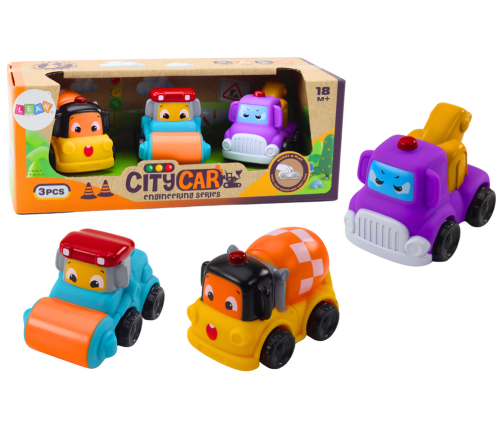 Construction Vehicle Set for Toddlers Rubber Soft