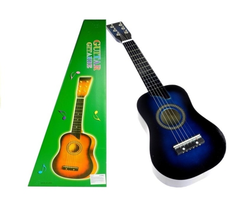 Classic Wooden Guitar For Kids Blue Looking Like Real