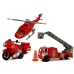 Set of Fire Brigade Vehicles Helicopter Motor Light Sounds