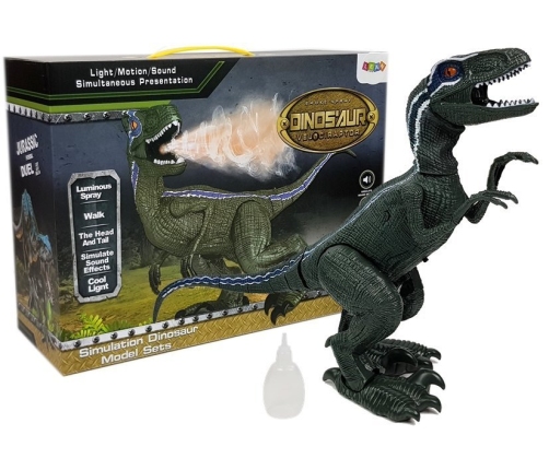 Interactive Velociraptor Dinosaur on Batteries with Steam