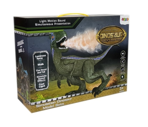 Interactive Velociraptor Dinosaur on Batteries with Steam