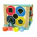 Wooden Educational Cube Sorter Labyrinth Game Chinese Clock