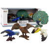 Birds of the World Figure Set 4 Pieces Pelican Parrot Owl