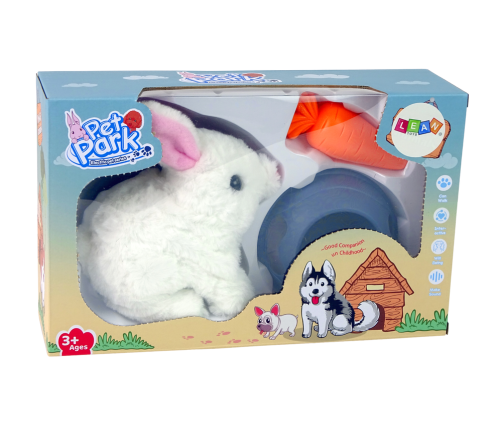 Interactive Bunny Rabbit Mascot White Carrot Bowl