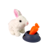 Interactive Bunny Rabbit Mascot White Carrot Bowl