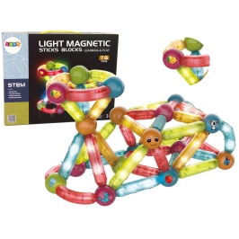 Luminous Educational Magnetic Bricks Set of 76 Elements