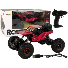 RC Car Big Wheels 1:16 Black Red Steerable