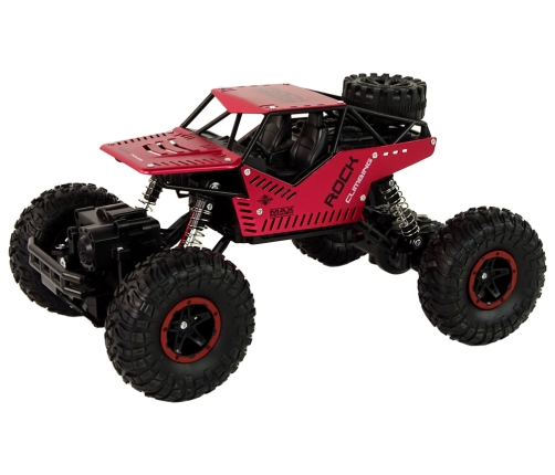 RC Car Big Wheels 1:16 Black Red Steerable