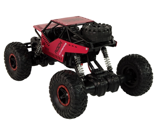 RC Car Big Wheels 1:16 Black Red Steerable