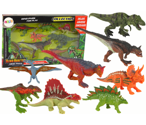 Set of Dinosaur Figurines 8 pieces Colorful