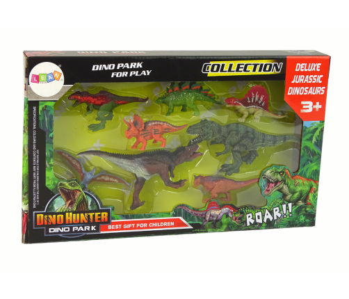 Set of Dinosaur Figurines 8 pieces Colorful