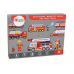 A set of magnetic puzzles with a fire truck motif