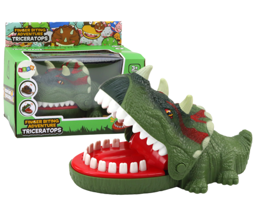 Arcade Game Biting Dinosaur Triceratops Green Lights Sounds