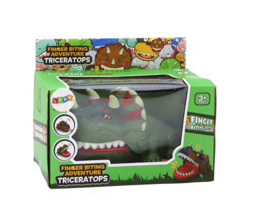 Arcade Game Biting Dinosaur Triceratops Green Lights Sounds