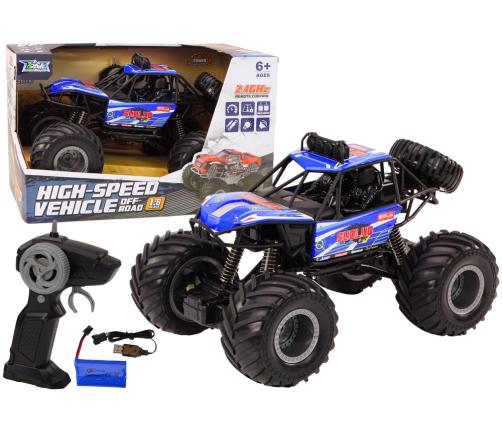 Off-road Remote Controlled RC Car 1:8 Blue Shock Absorbers