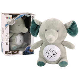 Teddy Bear Elephant Sleeping Melodies Light Star Projector Gray