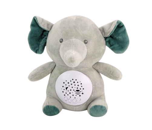 Teddy Bear Elephant Sleeping Melodies Light Star Projector Gray