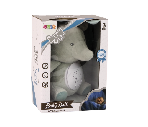 Teddy Bear Elephant Sleeping Melodies Light Star Projector Gray